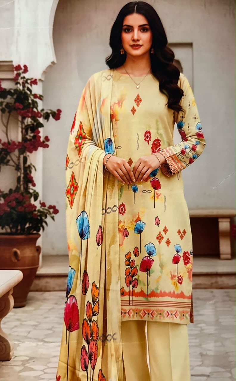 Premium Printed Lawn 3 Piece Suit for Women