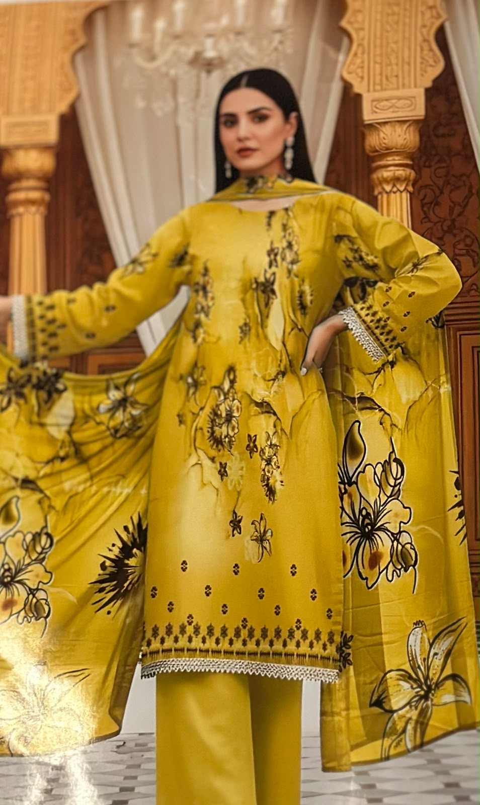 Premium Printed Lawn 3 Piece Suit