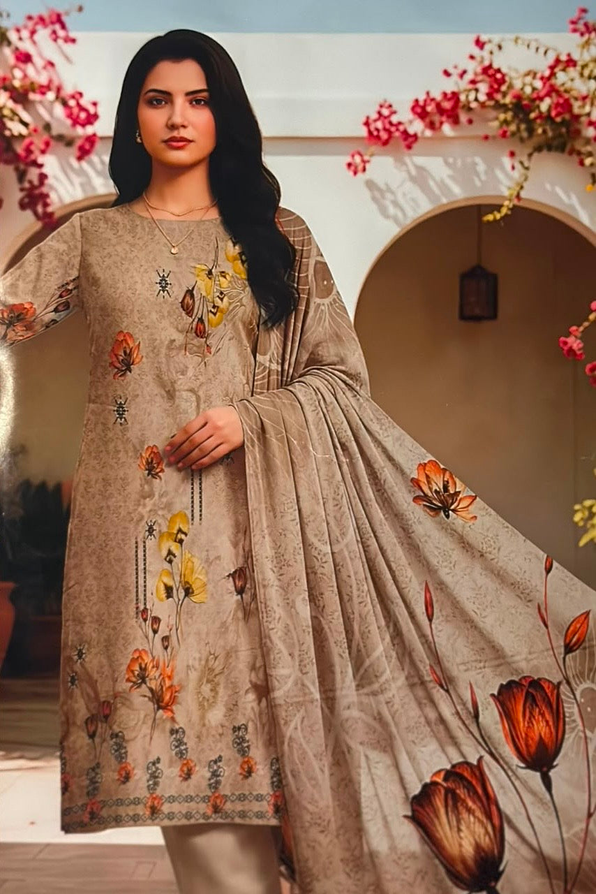 Premium Printed Lawn 3 Piece Suit for Women