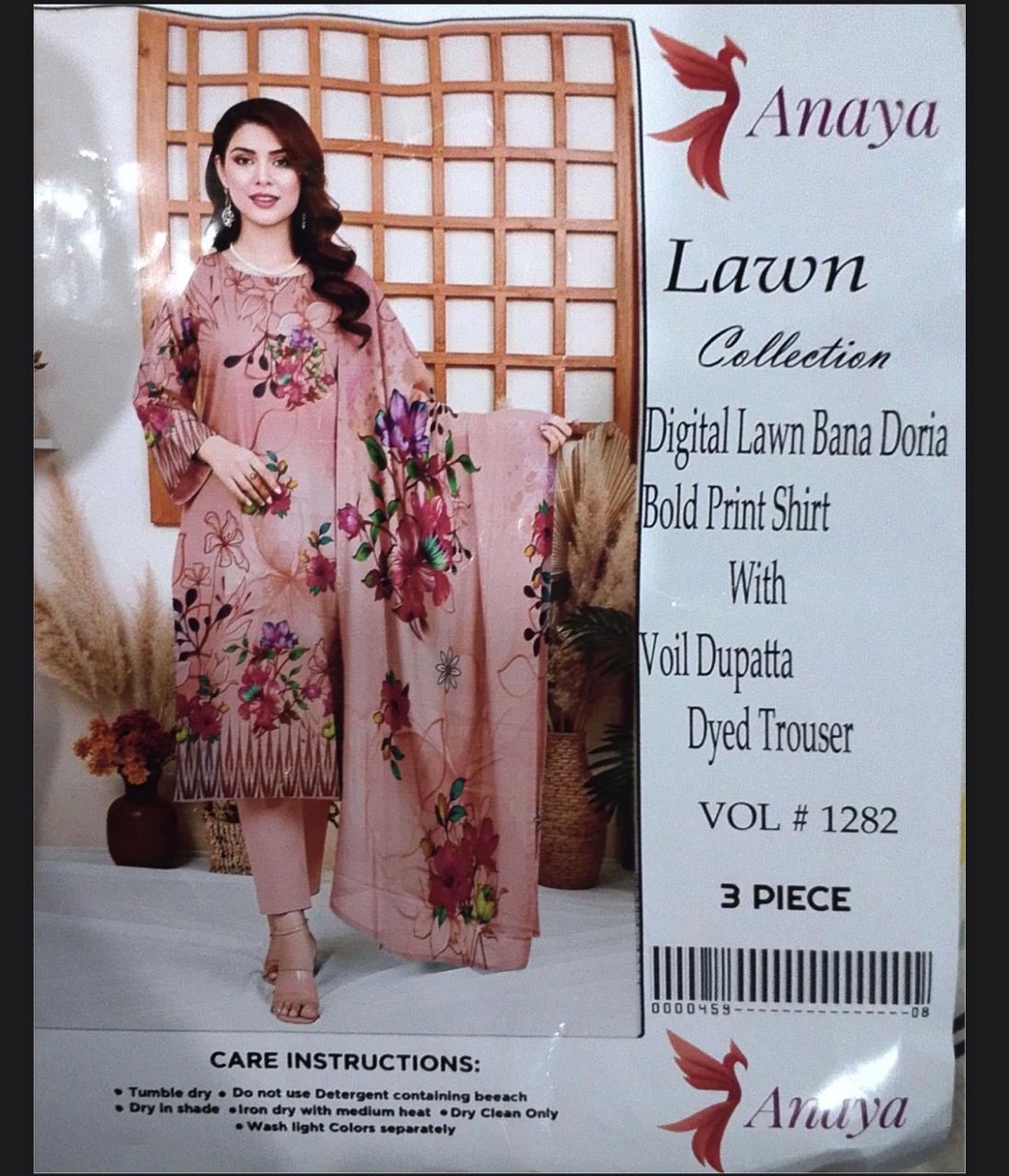 Ladies 3-Piece Unstitched Suit – Elegant & Comfortable