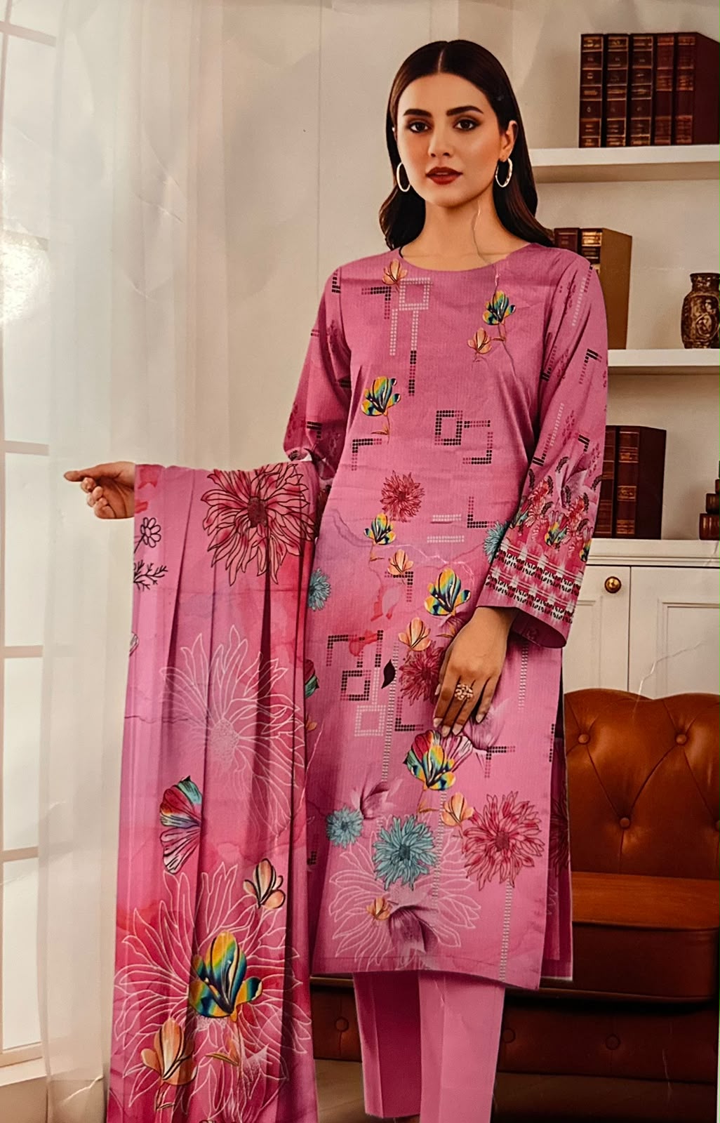 Premium Printed Lawn 3 Piece Suit
