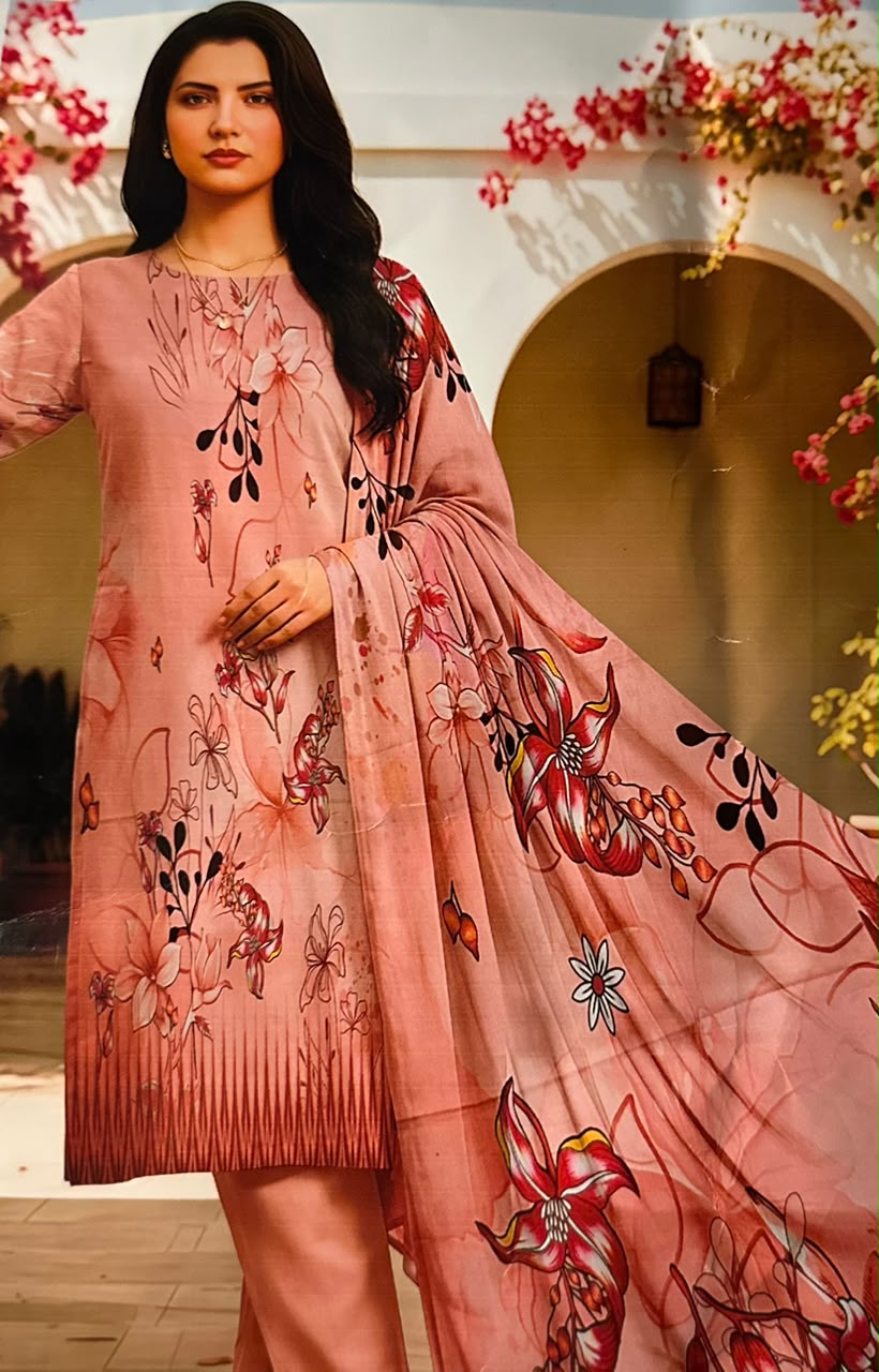 Premium Printed Lawn 3 Piece Suit