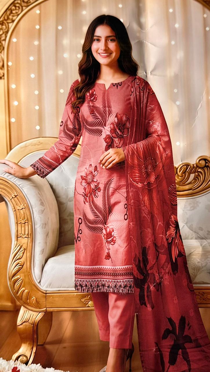 Ladies Printed Lawn 3 Piece Suit – Shirt, Trouser & Dupatta
