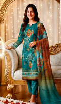 Ladies Printed Lawn 3 Piece Suit – Shirt, Trouser & Dupatta